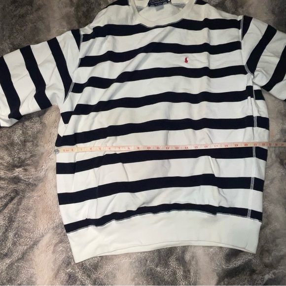 Polo by Ralph Lauren Men's White and Black Striped Sweater - Picture 3 of 5